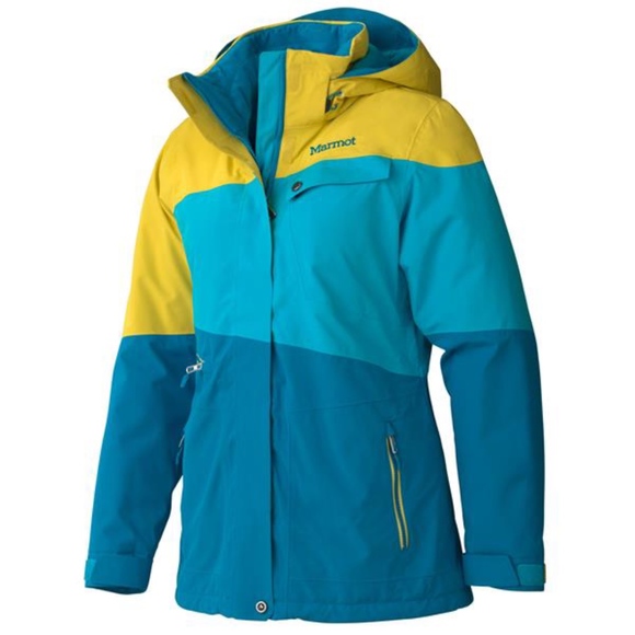 Marmot Other - Marmot Aqua Blue Yellow Moonshot Snow Ski Jacket